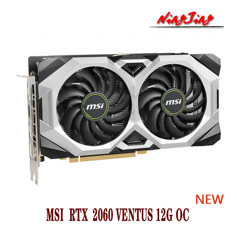 best graphics card for pc MSI GeForce RTX 2060 VENTUS 12G OC 2060 GDDR6 12GB 192 Bit Video Cards GPU Graphic Card DeskTop CPU Motherboard NEW gpu computer