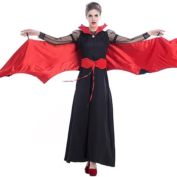 

Halloween Bat Cosplay Costume Women's Stage Performance Red Vampire Bat Suit for Make Up Party Theme Party Carnival Party