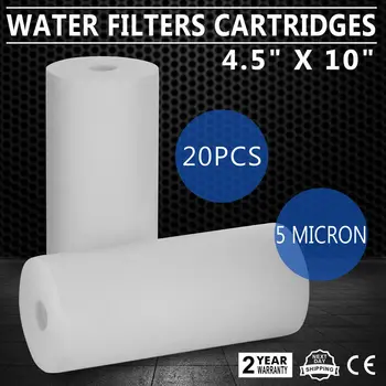

20 Pack Sediment Water Filter Cartridge 5 Micron Big Blue Jumbo 10“ x 4.5” Pure