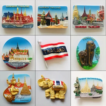태국 냉장고 자석 스티커, 3D 스테레오, 푸켓, 옥, 부처님, 성전, 그랜드 팰리스, 관광 기념품 냉장고
