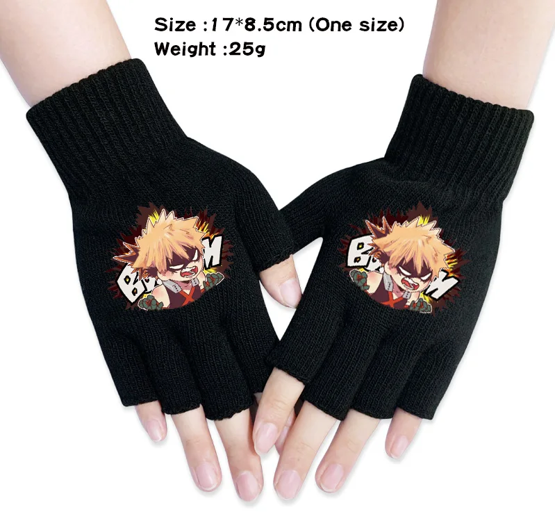 My hero Academy Midoriya Izuku аниме вязаные перчатки Boku no hero Academy Мультяшные перчатки мужские модные теплые перчатки варежки подарки - Цвет: EE
