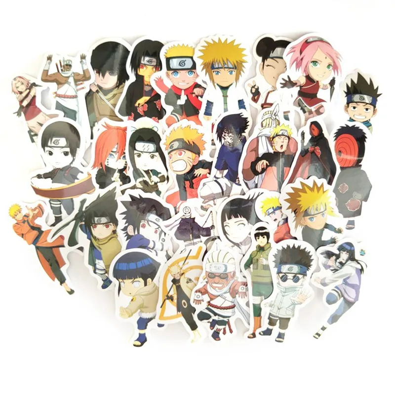 30 шт./упак. аниме мультфильм стикеры Naruto водонепроницаемый ПВХ бутылка для воды в