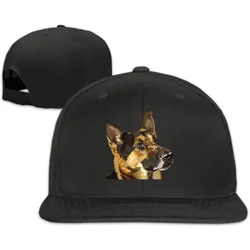 

German Shepherd. Snapback Cap Plain Blank Caps Adjustable Flat Bill Hats for Men Women
