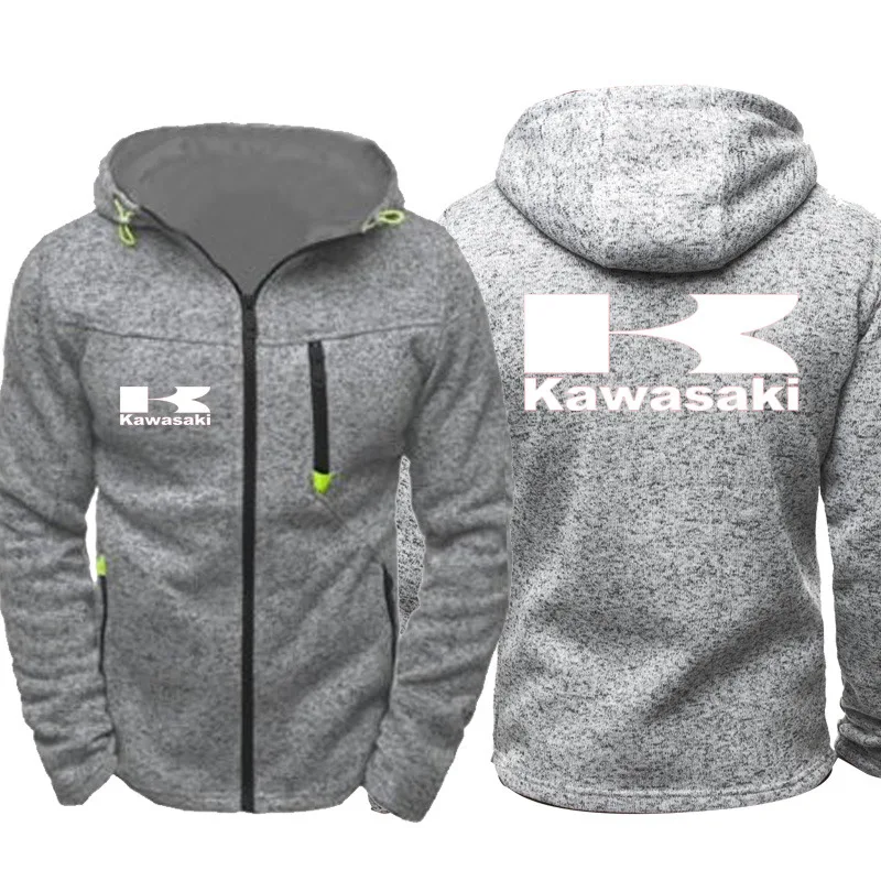 Брендовые зимние Мотокросс гоночный мотоцикл Костюмы Kawasaki пуловер с рыцарем пальто Kawasaki повседневные толстовки куртка для верховой езды - Цвет: 8