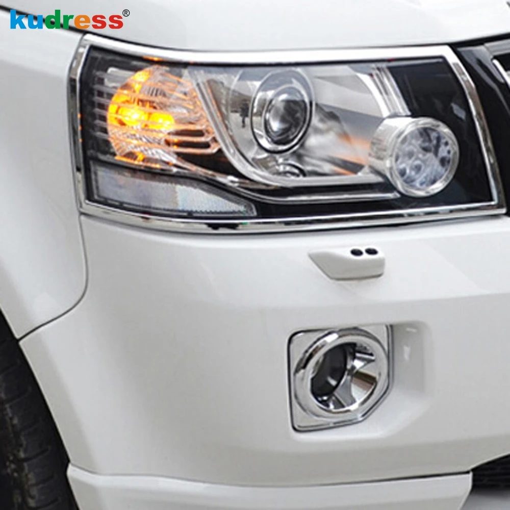 Для Land Rover Freelander 2 2012 2013 2014 2015 Хром спереди головной светильник накладка рама лампы