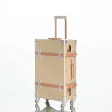 '20'' Retro Trolley case gold sliver color Suitcase leather Luggage Bags for girl&students Daily travel trip suitcase on wheels'