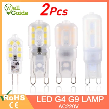 

2pcs LED G4 G9 Lamp 3W 5W Mini LED Bulb AC 220V Spotlight SMD2835 Chandelier High Quality Lighting Replace Halogen Lamps