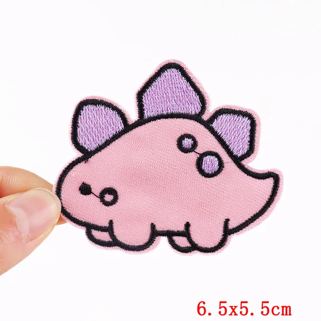 Cartoon Dinosaur Patches For Clothing Thermoadhesive Patches Cute Animal Patch Iron on Embroidery Patches on Clothes Applique PE5336CT