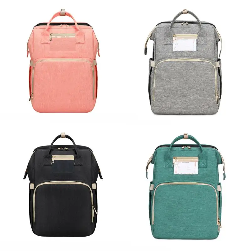 

2 IN 1 Folding Crib Backpack Multifunctional Large-Capacity Diaper Bag