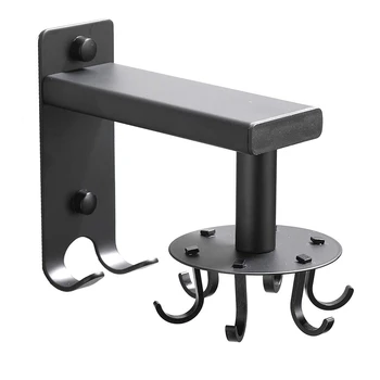 

Wall-Mounted Utensils Hanger,Adjustable Rotating Hooks,Kitchen Rack Wall Hooks with 6 Removable Hooks & 2 Hanging Hooks