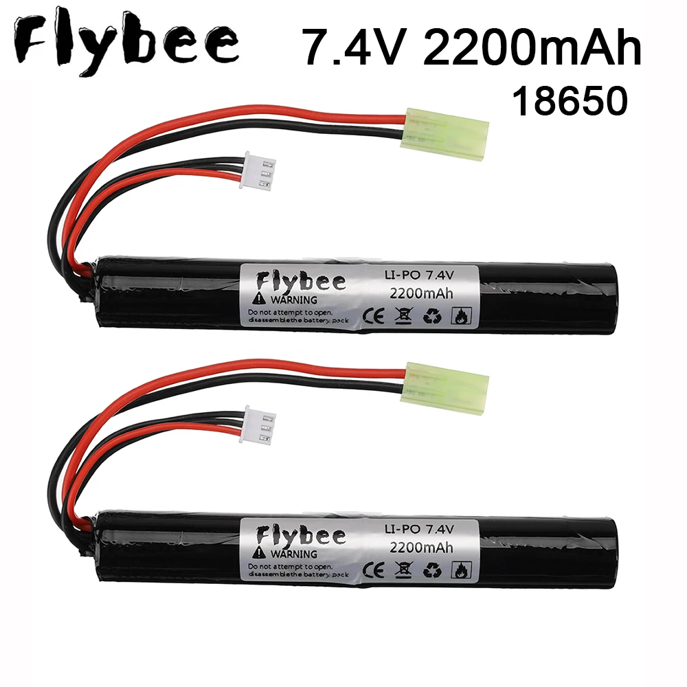 Tamiya plug 18650 Аккумулятор для страйкбольного пистолета 7 4 В 2200 мАч Lipo Power battery 40C AKKU BB