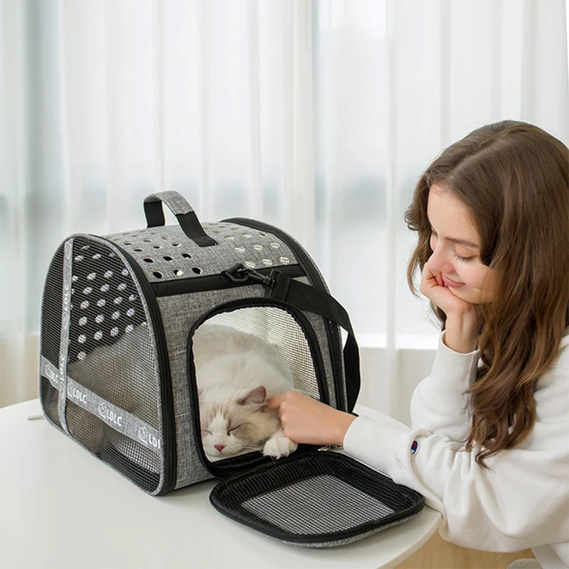 Breathable Pet Dog Carrier Bag Handbag Foldable Shoulder for Small Dogs Outdoor Travel Puppy Cat With Pad | Дом и сад