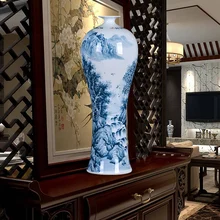 Цзиндэчжэнь керамика украшение дома ремесло фарфоровая бутылка синий и белый фарфор лучшая ручная роспись Цветочная композиция 8 модель