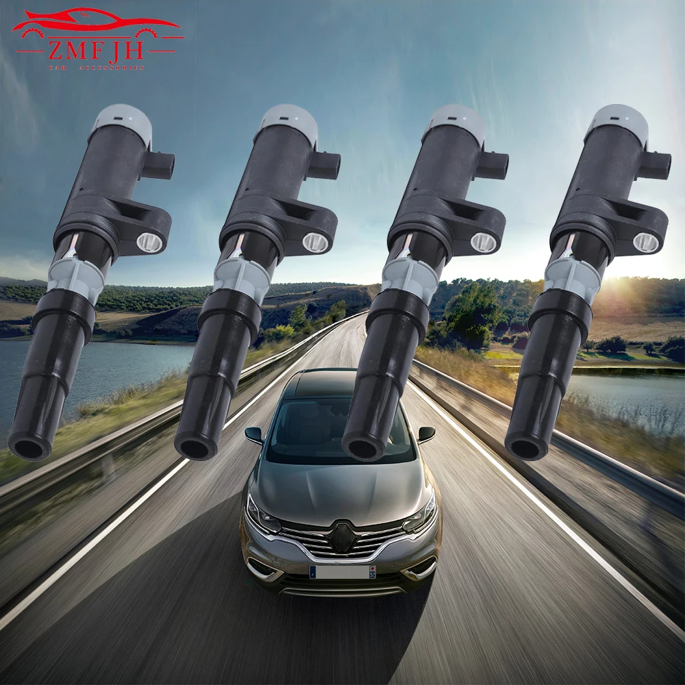 

OEM 7700875000 8200154186A 4PCS Car Ignition Coil Parts For Renault