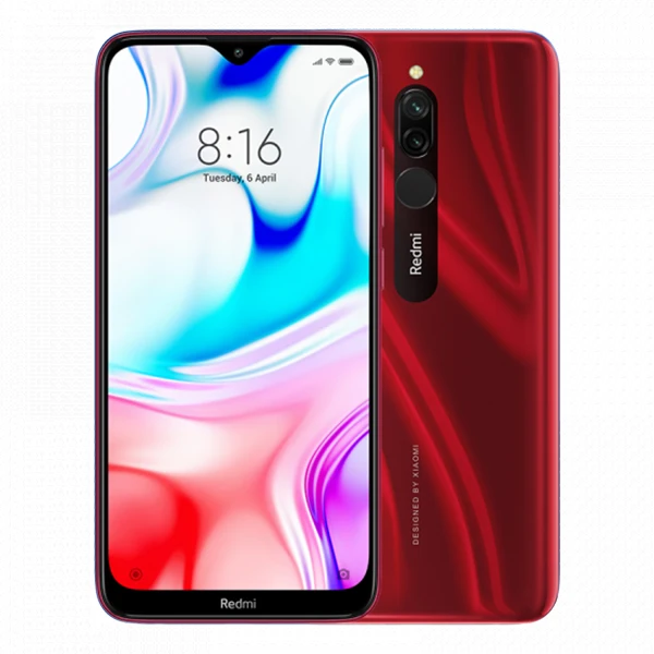 Мобильный телефон Xiaomi Redmi 8 с глобальной прошивкой, 4 ГБ, 64 ГБ, Восьмиядерный процессор Snapdragon 439, 12 МП, двойная камера, 5000 мАч - Цвет: Red