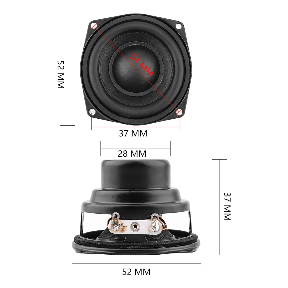 AIYIMA 2Pcs 2 Inch Portable Audio Full Range Speaker 4 Ohm 10W Neodymium Sound Speaker Driver DIY Bluetooth Desktop Loudspeaker