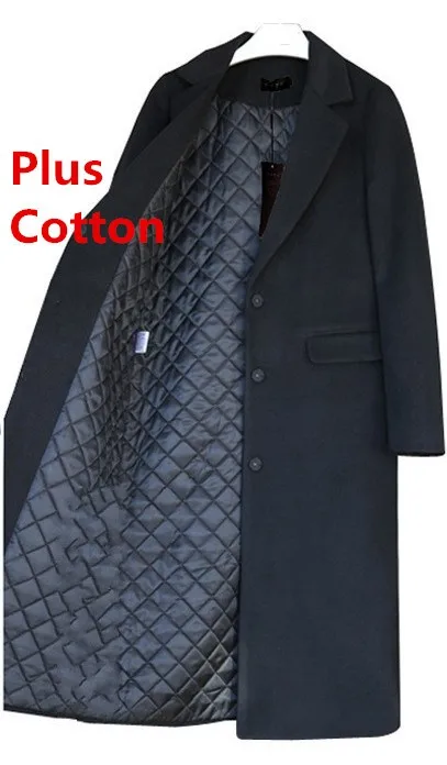 Зимнее модное женское хлопковое плотное шерстяное пальто зимнее новое черное шерстяное пальто в форме кокона большого размера X-3XL - Цвет: Plus cotton black