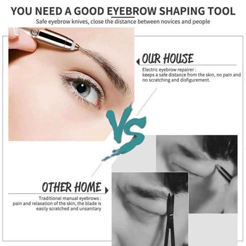 USB Electric Eye Brows Epilator Eyebrow Trimmer Mini Painless Eye Brow Epilator For Women Eyebrow Trimmer Mini Shaver Razors