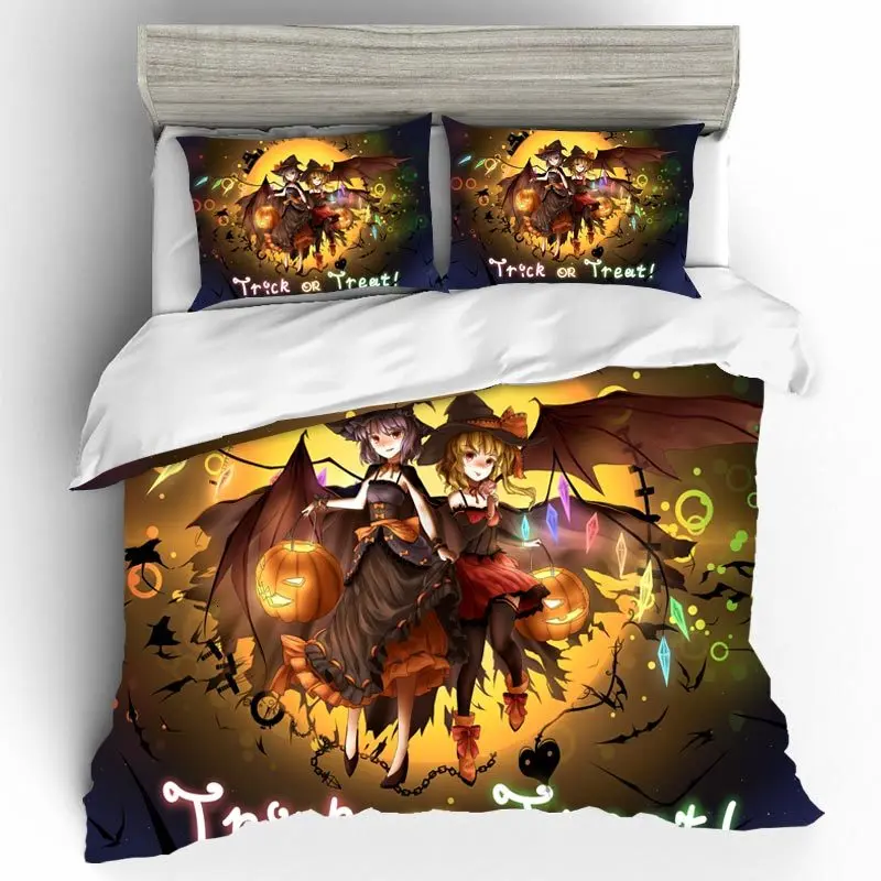 

Nightmare Christmas Custom Home Textiles Bed Linen Set Halloween 3D King Size Bedding Set Bed Sheets and Pillowcases Bedding