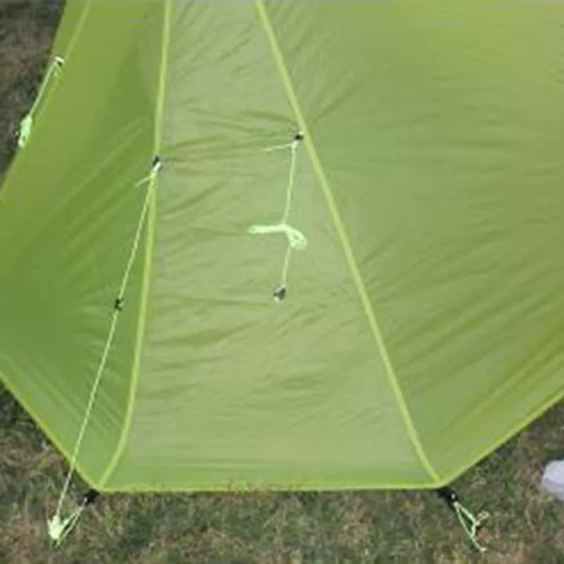 Зеленый Нейлон Палатка Открытый одиночный человек ультра светильник алюминиевый полюс кемпинг палатка туристический двойной слой