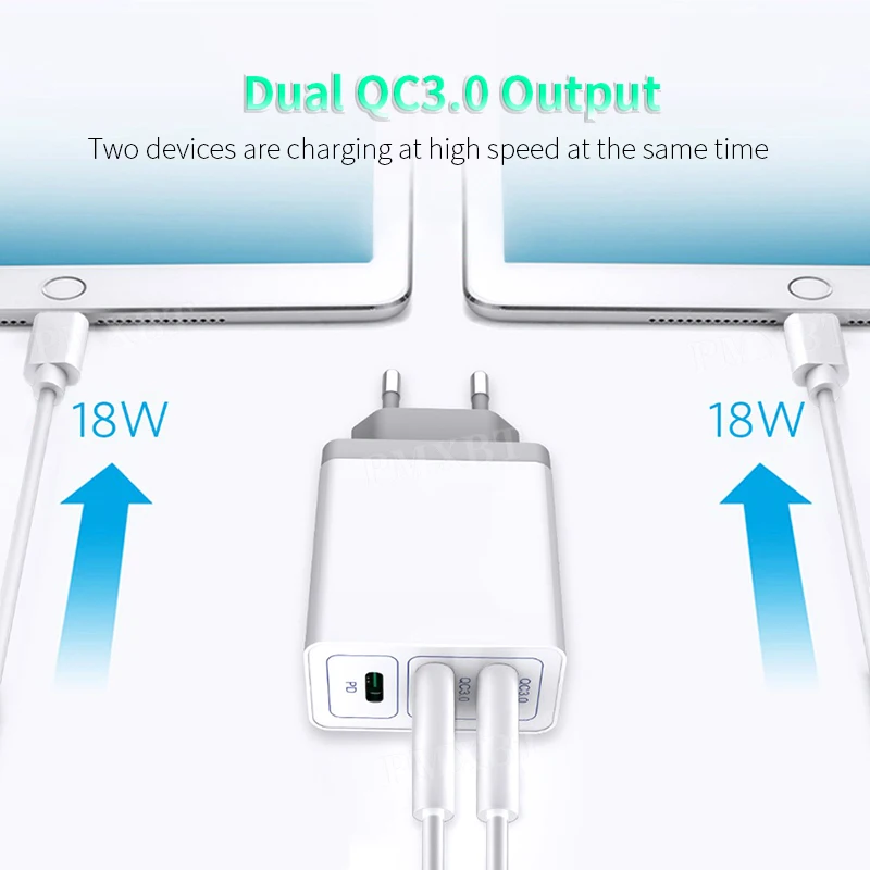 PD Plus Мульти USB зарядное устройство QC3.0 Быстрая зарядка для iPhone 11 Macbook Pro Huawei кабель