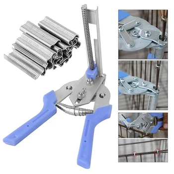 

Poultry Cage Clamp Installation 600 M Nail Fastening Clamp Chicken Rabbit Mink Fox Bird Dog Cage Clamp Installation Kit Tool