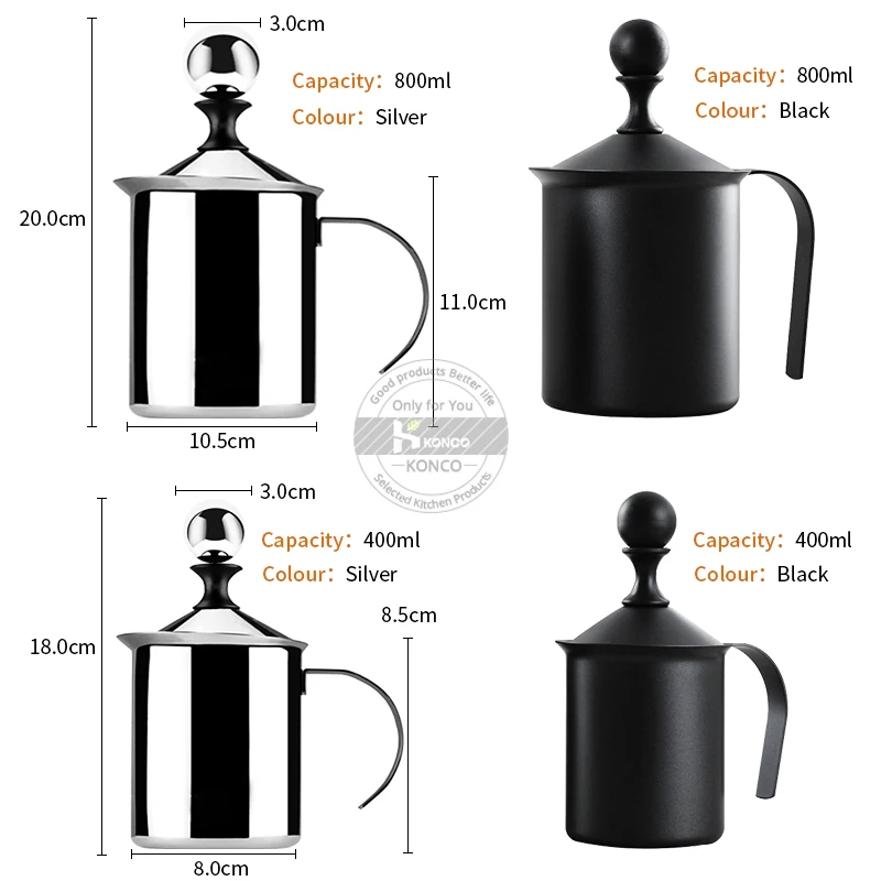 Handheld Milk Frother Portable and Powerful Foam Maker for Make Cappuccinos, Lattes, Bulletproof and Keto Coffee Handhel Handheld Milk Frother Portable and Powerful Foam Maker for Make Cappuccinos, Lattes, Bulletproof and Keto Coffee Handhel