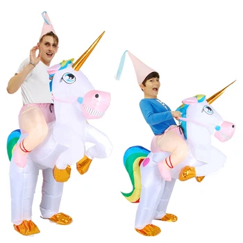 

Halloween Single Angle Horse Children's Tail Costumes Holiday Inflatable Colorful Performance Party Christmas Eve Clothes