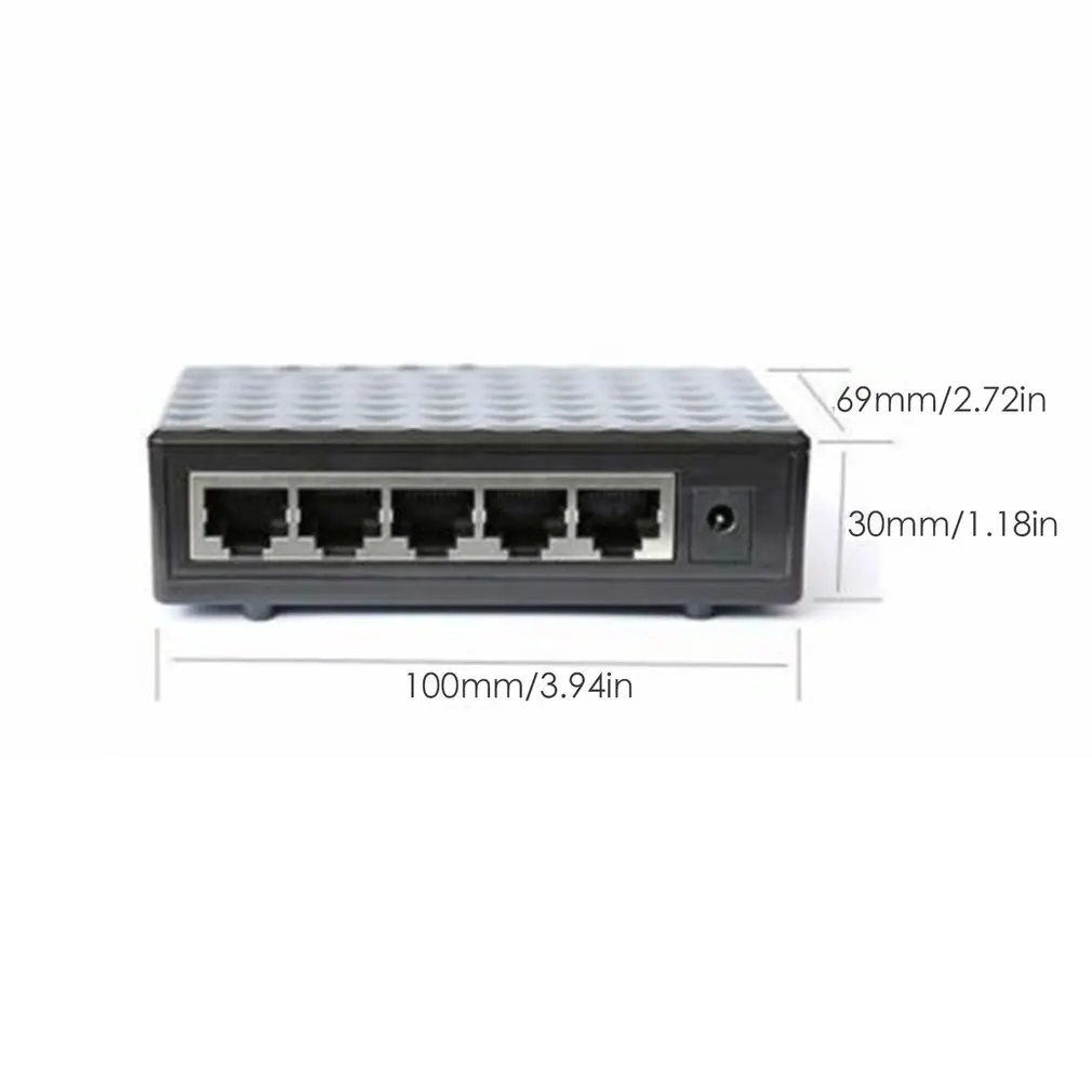 RJ45 мини 5-портовый Быстрый Ethernet сеть Черный Переключатель концентратор для настольного ПК гигабитный коммутатор 5-плата с портами Ethernet
