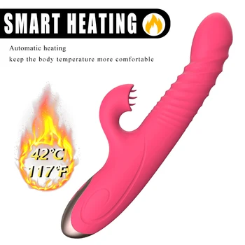 Vibrators For Women Clitoris Vagina Powerful Dual Motor Vibration Telescopic Swing Silica Gel Female Intimate Goods Sexy Sex Toy 5