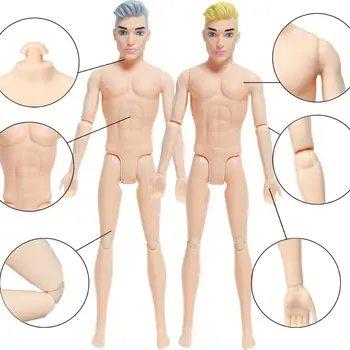 

Fashion Men Doll Body 30cm 12 Moveable Jointed Nude Naked Dolls + Prince Plastic Doll Head DIY Children Kids Accessories Toys