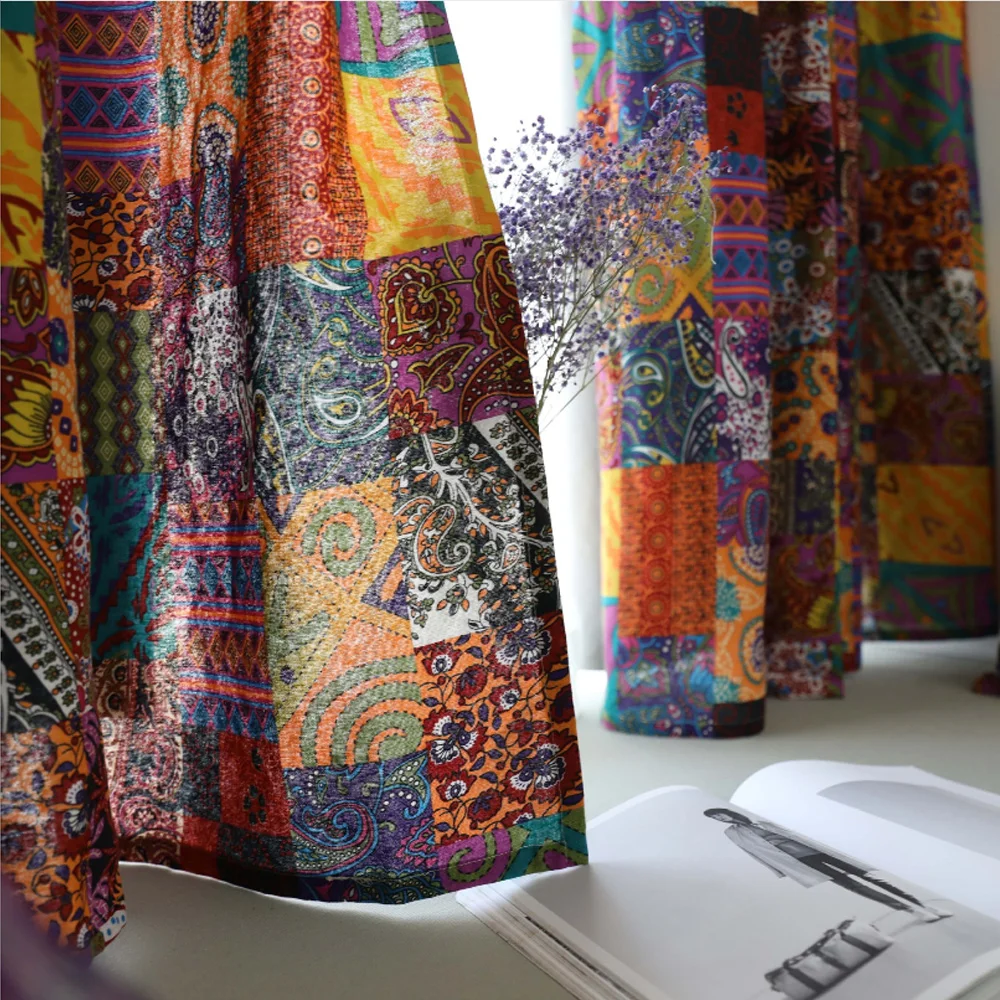 Cotton Bohemia Retro Design Curtain For Bedroom Kitchen Curtains Window Door Decoration | Дом и сад