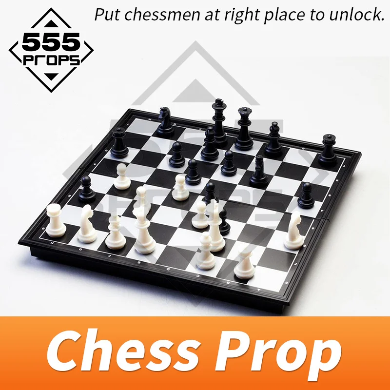 

Chess Prop real life escape room put chessmen at the right place to unlock chamber props supplier 555PROPS