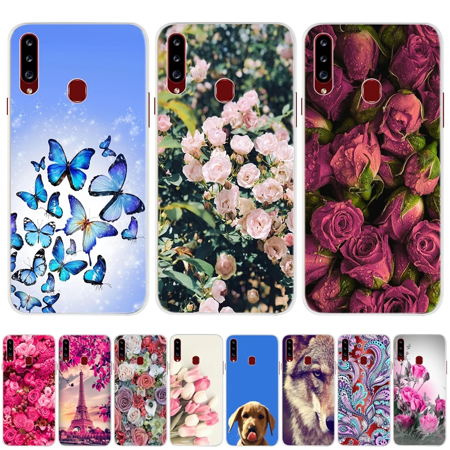 Модные цветы чехол для samsung Galaxy A20s чехол мягкий чехол на заднюю панель телефона чехол для на samsung A20s 20s A207 A207F SM-A207F