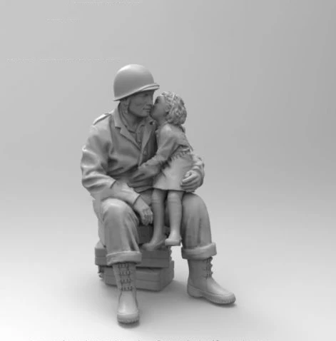 1/35 США немецкий девушка на коленях Солдат Смола модель миниатюрный РИСУНОК Unassembly Неокрашенный