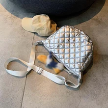 Женская сумка осень зима Новая модная Корейская версия универсальная сумка-мессенджер для девочек Хлопковая сумка модная маленькая сумка