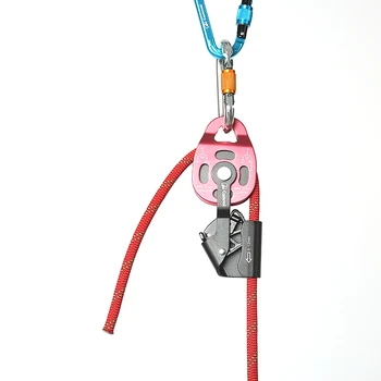 

25KN Rock Climbing Safety Lift Pulling Rope Pulley Gear Tackle Rescue Roller