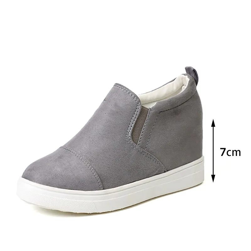 

Women Ankle Boots Wedges Vulcanized Platform Autumn Female High Heel Height Increasing Shoes Ladies Fashion Casual