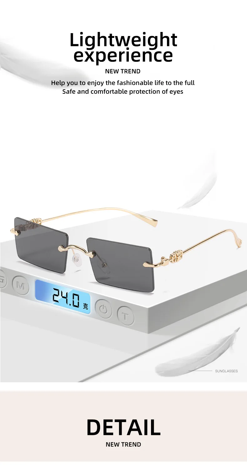 2021 Fashion Square Glasses Women Sunglasses Classic Vintage Metal Frame Eyeglasses Male Female Luxury Sun Glasses Uv400