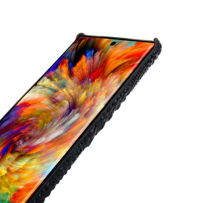Твердый 3D чехол из натуральной кожи для samsung Galaxy Note 10 Plus Note10, чехол для сотового телефона, Роскошный милый крокодильчик, тонкая задняя крышка, чехол s