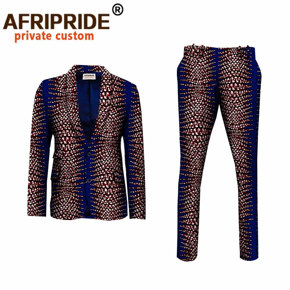 Новая африканская одежда AFRIPRIDE на заказ для мужчин приталенный деловой костюм
