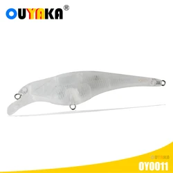 New Blank Unpainted Lure Minnow Isca Artificial Weights 6.6g 96mm Floating Peche En Mer Trolling Equipment Seabass Tackle Leurre