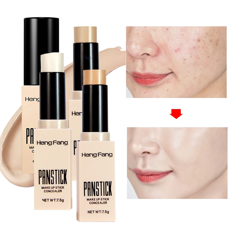 

Face Full Cover Contour Concealer Stick Foundation 3 Colors Moisturizer Dark Eye Circle Hide Blemish Bronzer Facial Base Makeup