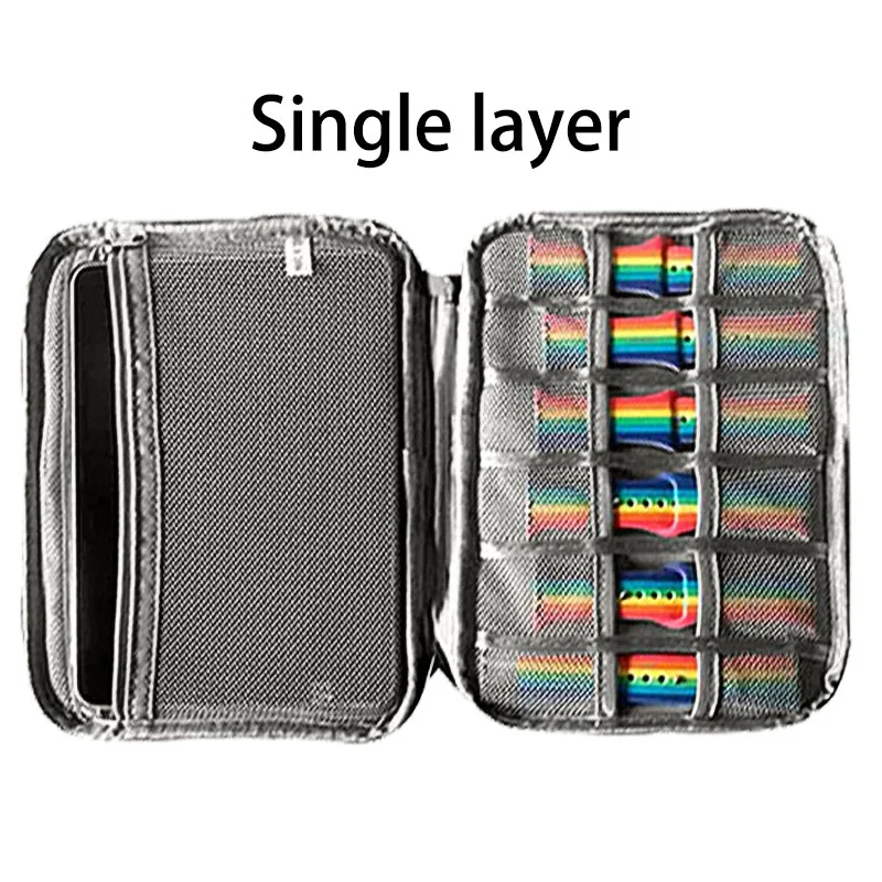 7.9 inch IPad Box Travel Watch Organizer Watch Case Holder Watchband Storage Case For Apple band Strap Double Layer watch storage box watchband storage bag watch storage bag watch storage pouch