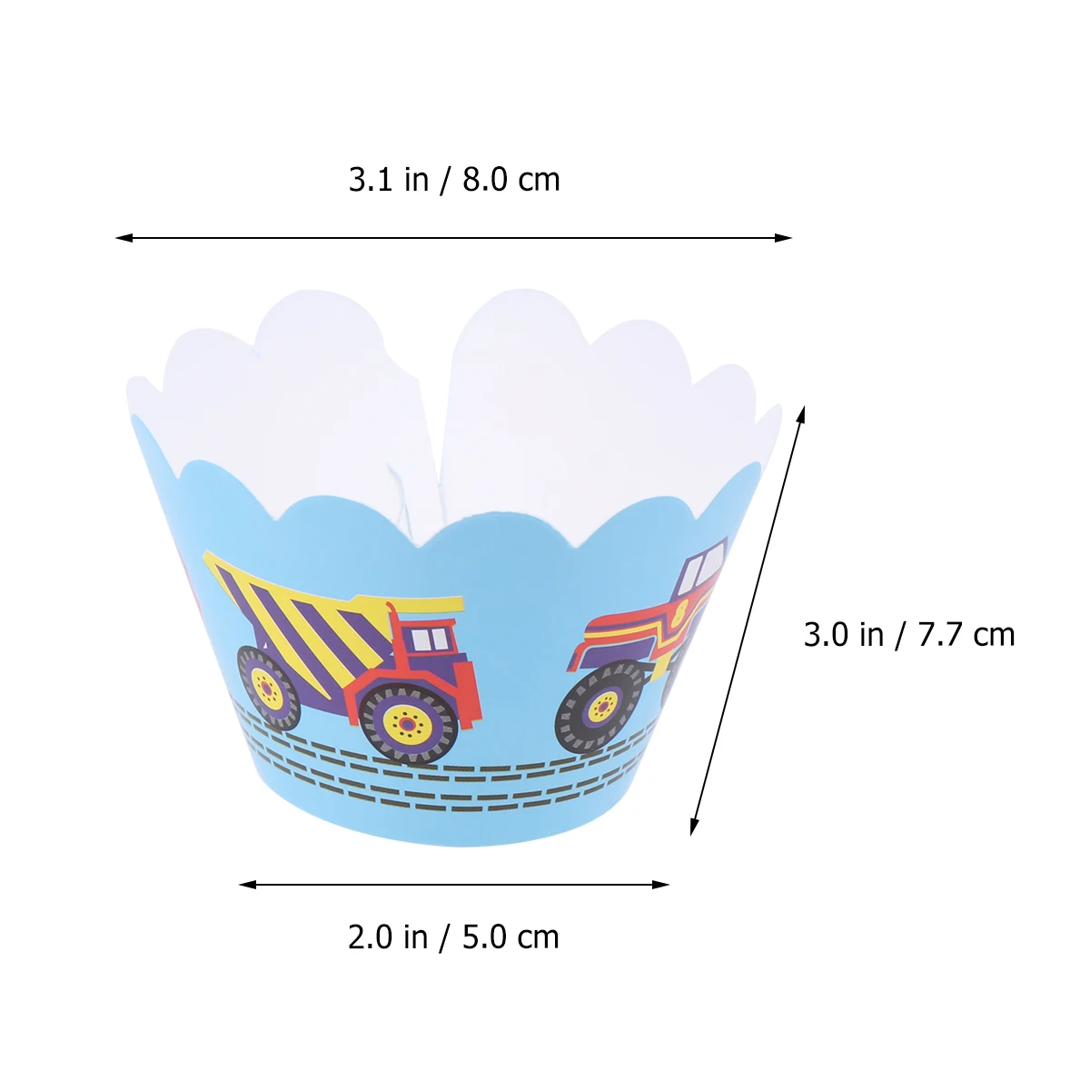 72pcs Cupcake Wrappers And Toppers Truck Construction DIY Cartoon Cupcake Wrapper Muffin Cup Cake Picks Cupcake Toppers Birthday