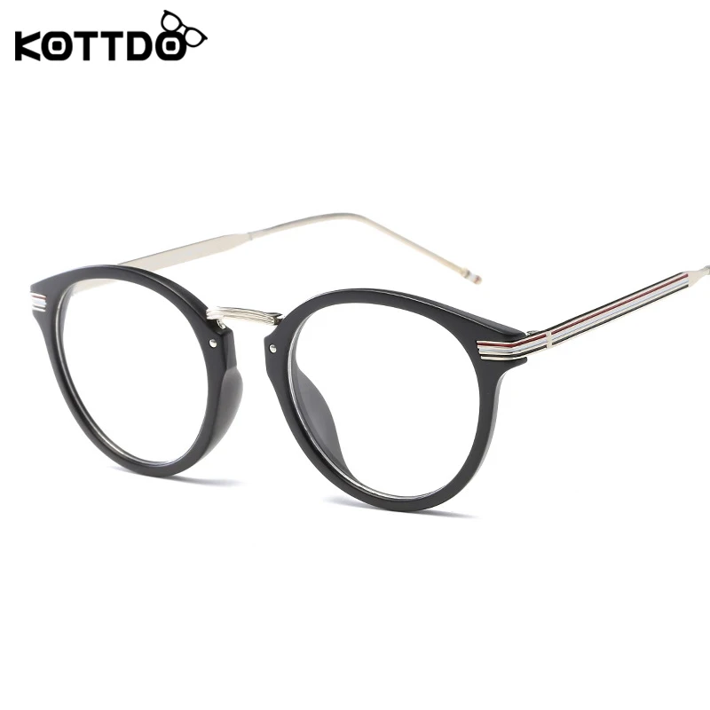 

KOTTDO Round Metal Eye Glasses Frames for Women Retro Ultralight TR90 Men Myopia Eyeglasses Frames Prescription Eyewear Glasses