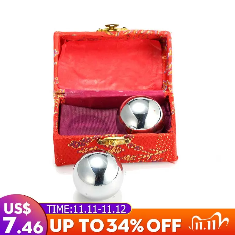 2 шт. китайские шарики Baoding для фитнеса и гандбола|Мячи фитнеса| |