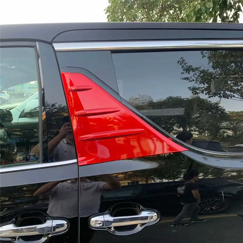 WELKINRY автомобильный чехол для Toyota Alphard Vellfire AH30 ABS Хромированная Автомобильная оконная рама B колонна отделка