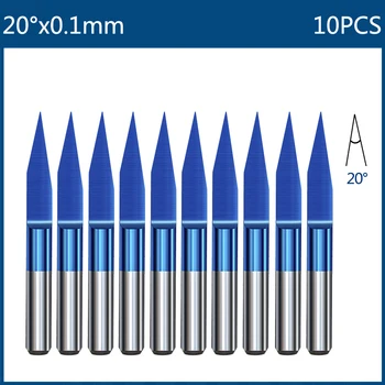 XCAN End Mill Milling Cutter 3.175mm Shank CNC Router Bit Nano Blue Coated Carbide Engraving Bit CNC Milling Tools 12