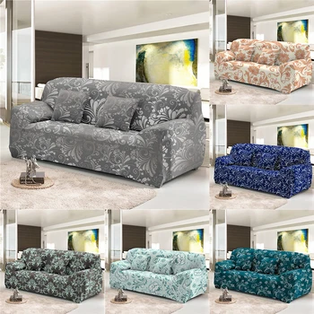 

Homesky Vintage Flower Elastic Sofa Cover Sectional 1/2/3/4 seater Slipcovers for Living Room Spandex Couch Cover Armchair Cover